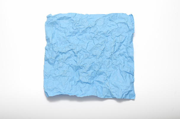 texture of wrinkled blue paper  - Photo, image