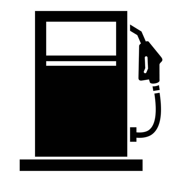 Benzin istasyonu ikonu. Web için benzin pompası vektör simgelerinin özet çizimi - Vektör, Görsel