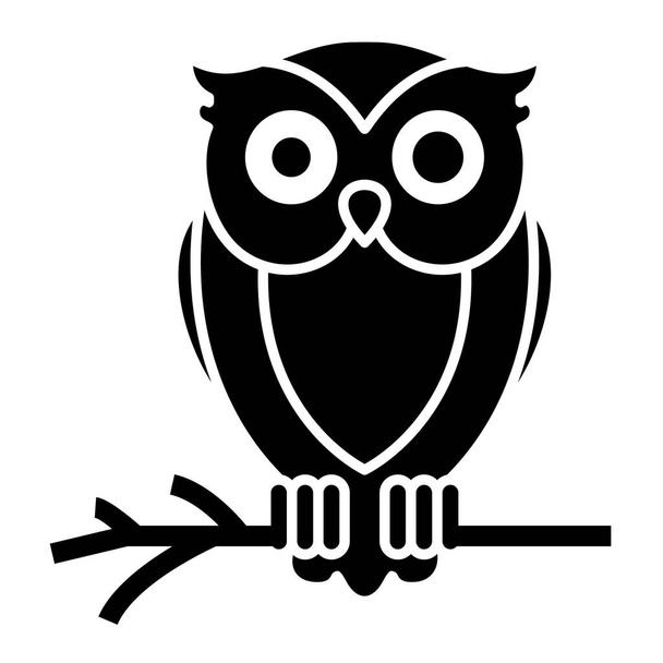 owl bird. web icon simple design - Vector, Imagen