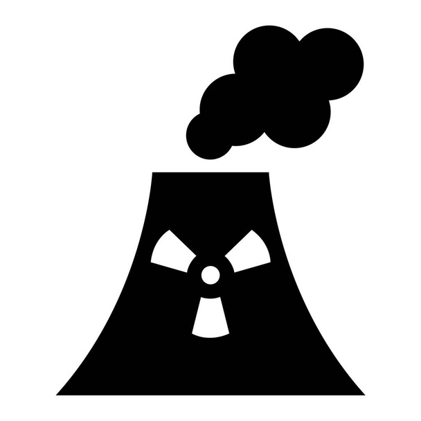 Kernkraftwerk Ikone Vektor Illustration Design - Vektor, Bild
