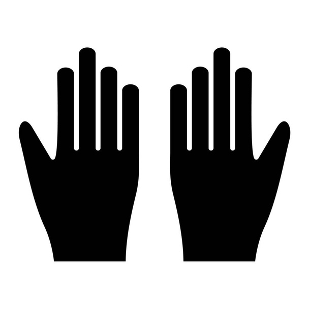 kesztyű ikon. fekete-fehér vektor illusztráció - Vektor, kép