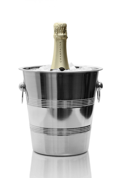Zlata láhev šampaňského do chladiče - Fotografie, Obrázek