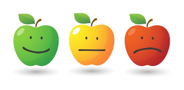 Icona Apple con emoticon
 - Vettoriali, immagini