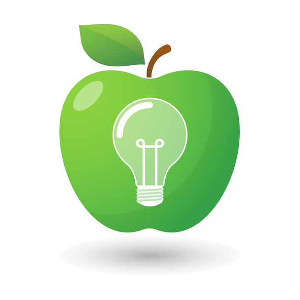 Icono de Apple con una bombilla
 - Vector, imagen