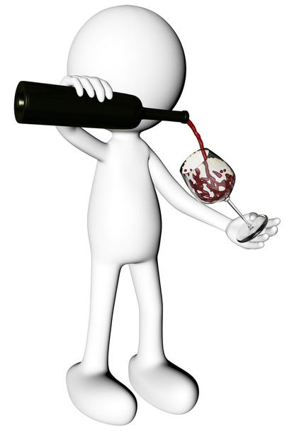 hombre sirviendo copa de vino
  - Foto, Imagen
