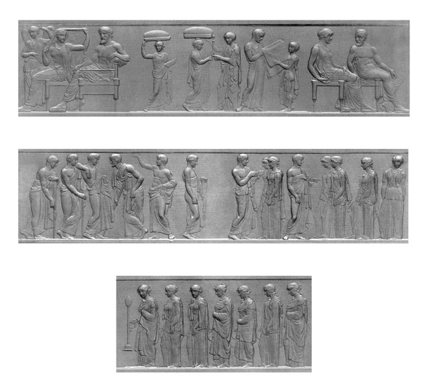 Part of the east frieze of the Parthenon - Photo, Image