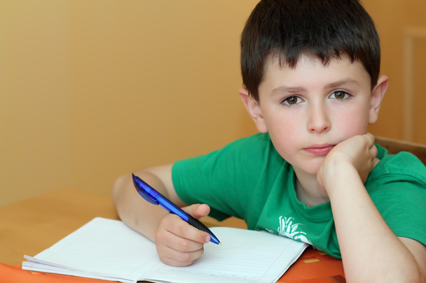 Chlapec dělá domácí úkoly - Fotografie, Obrázek