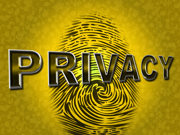 Prywatności odcisków wskazuje logowania nieautoryzowane i szyfrowania - Zdjęcie, obraz