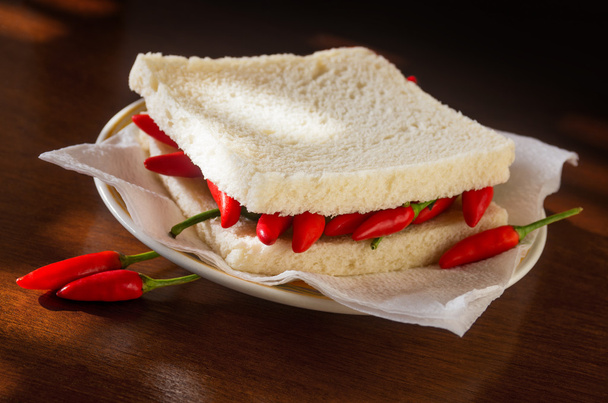 唐辛子のサンドイッチ - 写真・画像