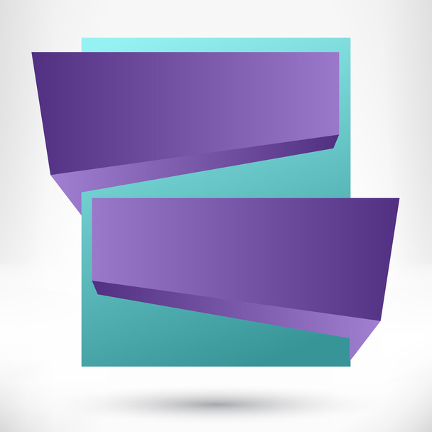 Blank empty origami design element. Banner background - Vecteur, image