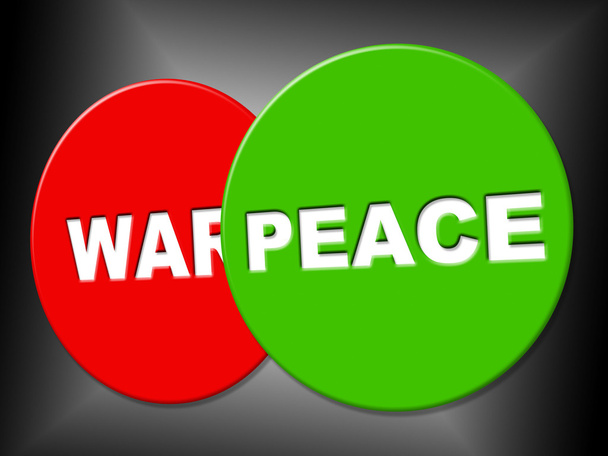 Sinal de paz mostra amor não guerra e propaganda
 - Foto, Imagem