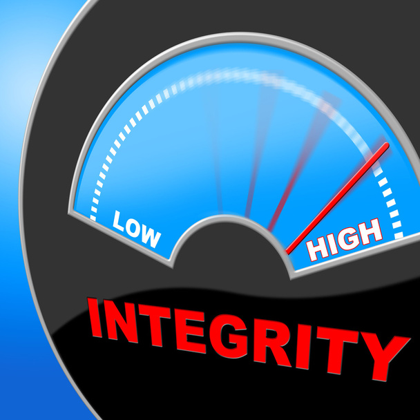 L'integrità alta mostra la decenza di fiducia e gonfiato
 - Foto, immagini