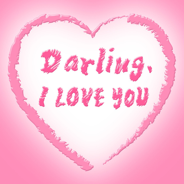 Ik hou van je vertegenwoordigt Darling passie en toewijding - Foto, afbeelding
