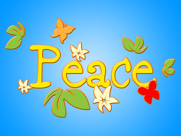 Mensagem da paz mostra amor não guerra e flor
 - Foto, Imagem