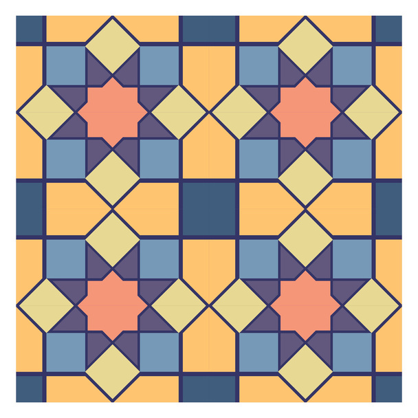 Arabesque vzorek, vektorové skládání bloků - Vektor, obrázek