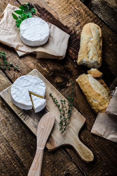 Camembert, soft cheese with homemade pastries - Fotó, kép