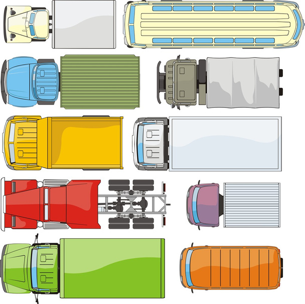 Cars overhand view - Vector, Image