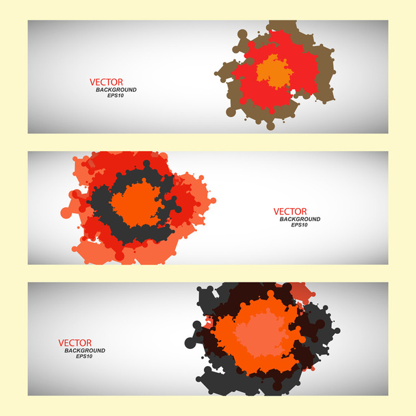 Vektor Set aus drei farbigen abstrakten Punkten - Vektor, Bild