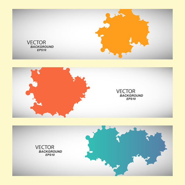 Векторное множество из трех цветных абстрактных пятен
 - Вектор,изображение