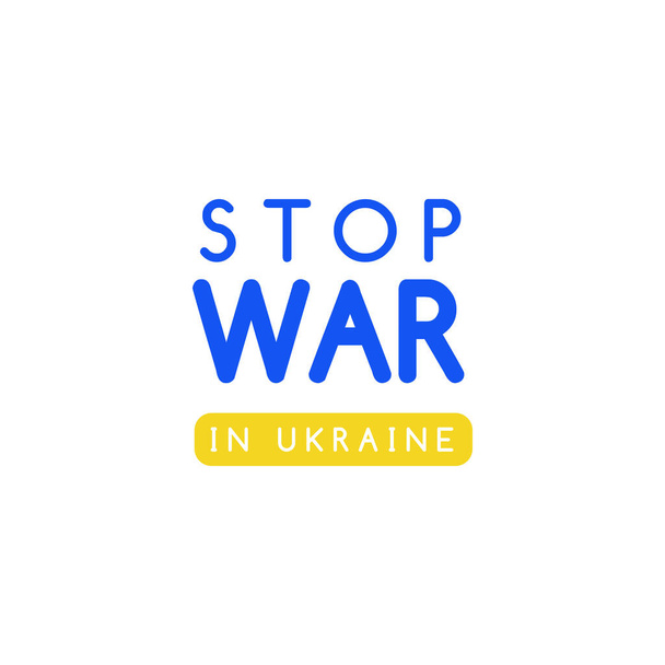 Конструкция векторной иллюстрации остановки войны на Украине - Вектор,изображение