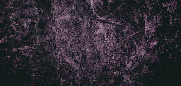 Pared llena de arañazos, pared oscura de miedo, textura de cemento grueso para el fondo - Foto, Imagen