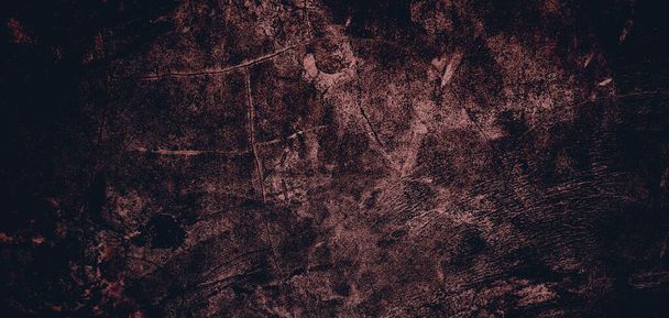 Wall full of scratches, Scary dark wall, grungy cement texture for background - 写真・画像