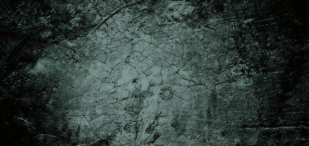 Terrible pared oscura, textura de cemento grueso para el fondo, pared llena de arañazos - Foto, imagen