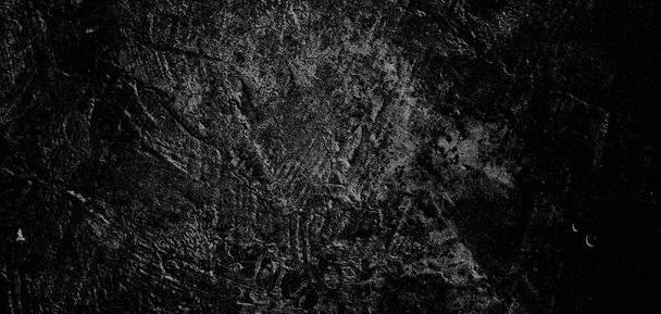 Ijesztő sötét fal, koszos cement textúra a háttérben, Fal tele karcolásokkal - Fotó, kép