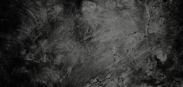 Grungy texture cemento per sfondo, Muro pieno di graffi. Spaventoso muro scuro - Foto, immagini