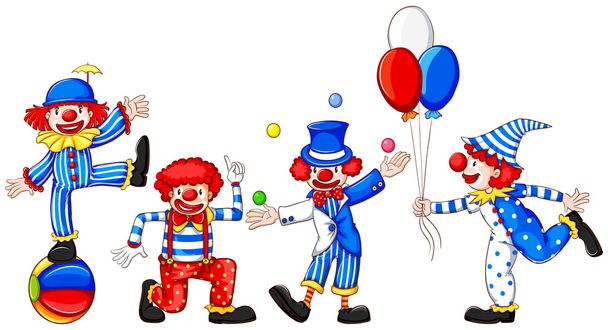 Uno schizzo di un gruppo di clown
 - Vettoriali, immagini
