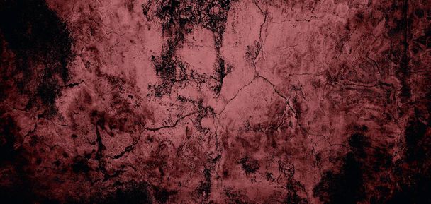 Grungy cement texture for background, Wall full of scratches. Scary dark wall - 写真・画像