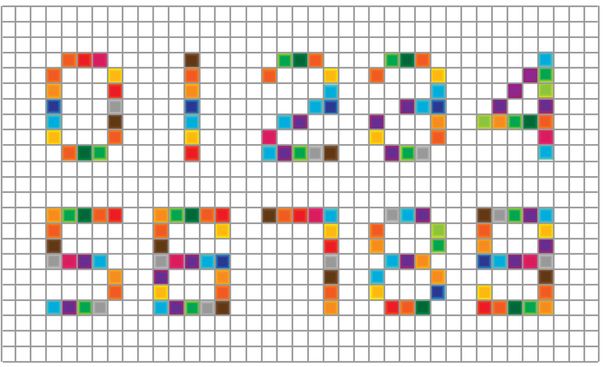 Color vector alfabeto letras diseño
 - Vector, imagen
