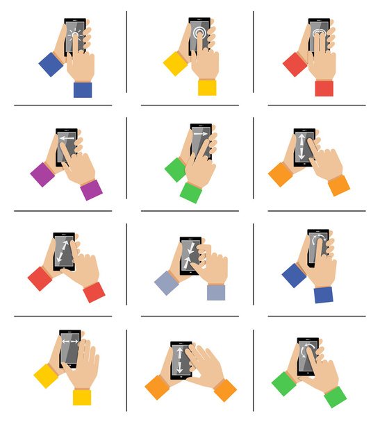 Smartphone touch gesti
 - Vettoriali, immagini