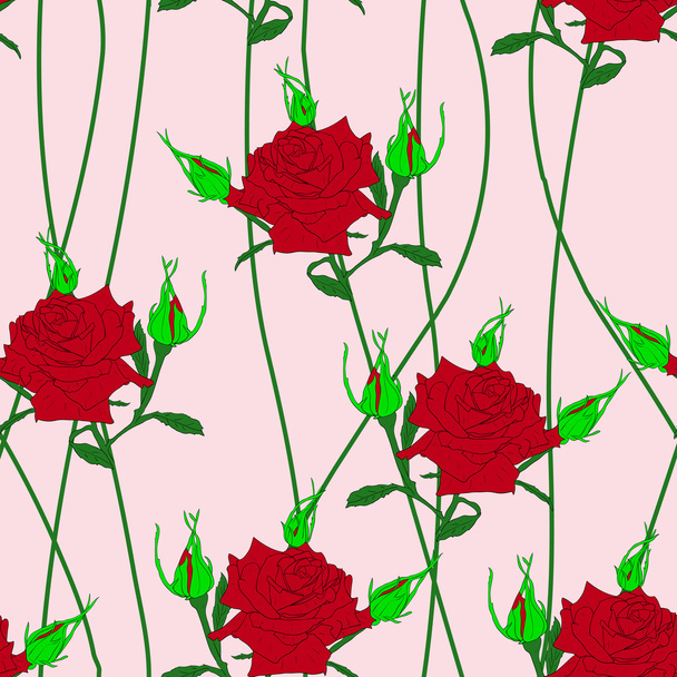 Seamless background with flower roses. - Photo, Image