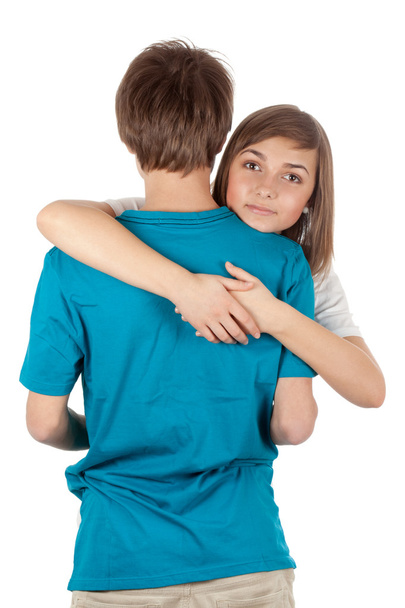 Girl hugging guy - Фото, изображение
