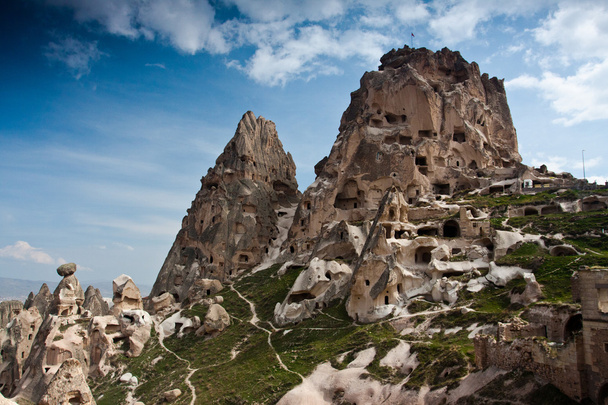 Cappadocië valley. Uchisar grot kasteel. - Foto, afbeelding