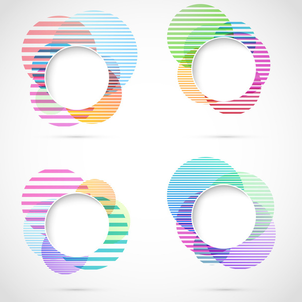 Striped circular elements - Vektor, Bild