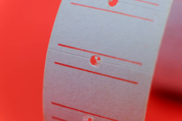 Precio detalle etiqueta rollo de papel - Foto, Imagen