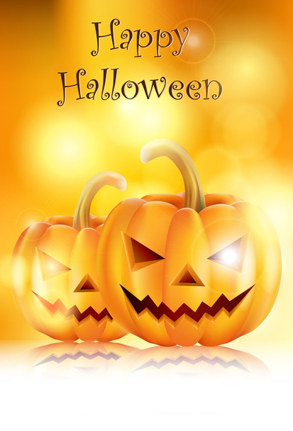 Happy halloween background with pumpkin - Vecteur, image