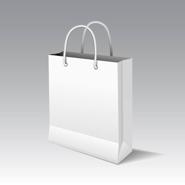 sacchetto di carta bianca shopping
 - Vettoriali, immagini