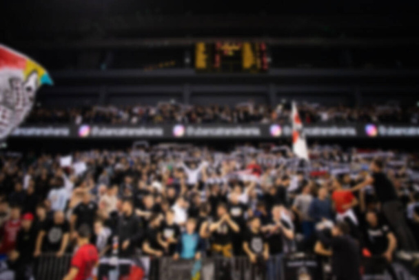 размытый фон болельщиков на спортивных мероприятиях толпа людей на баскетбольной площадке - Фото, изображение