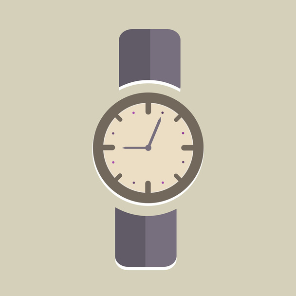 Reloj de mano icono de diseño plano
 - Vector, Imagen