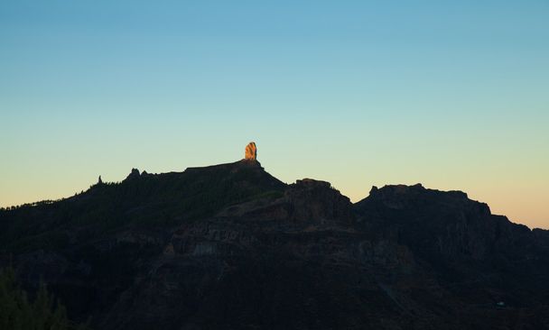Gran Canaria, Caldera de Tejeda, ranní světlo, slunce - Fotografie, Obrázek