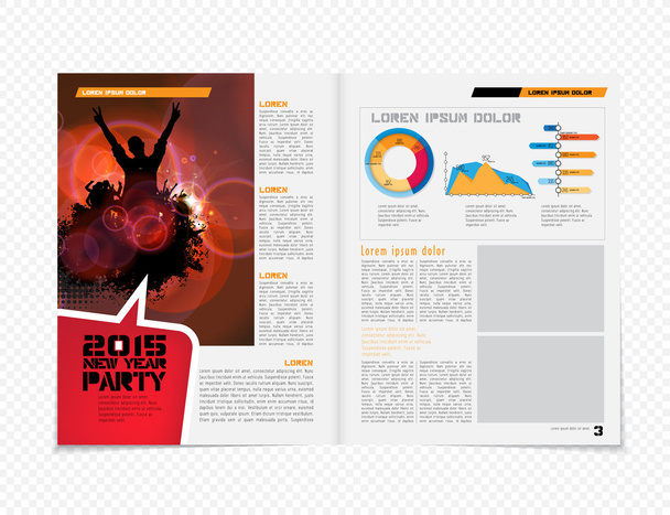 lay-out magazine - Vector, afbeelding