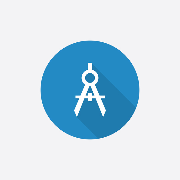 iránytű lapos kék egyszerű ikonra a hosszú Gábor - Vektor, kép
