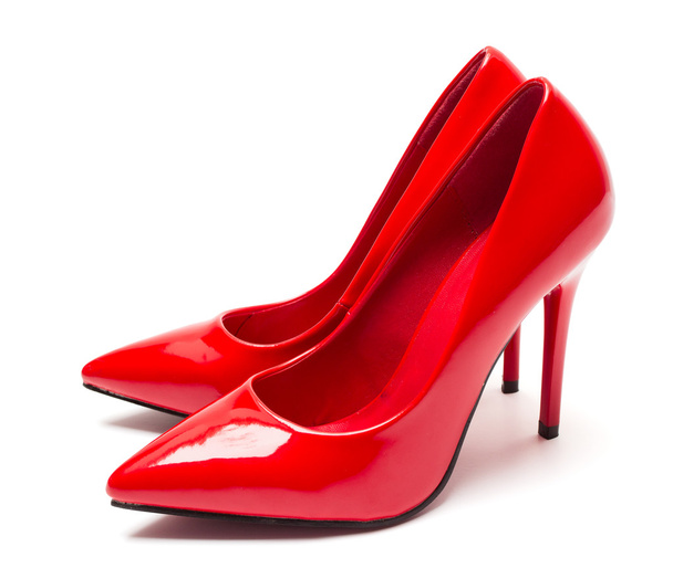 Red high heel shoes - 写真・画像