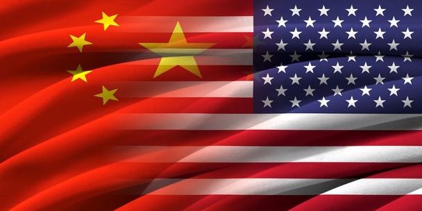 USA und China. - Foto, Bild