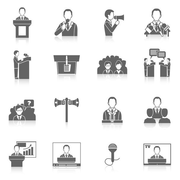 Iconos de habla pública
 - Vector, Imagen