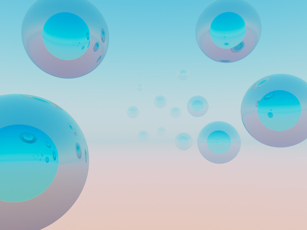 Fundo da esfera de cristal azul
 - Foto, Imagem