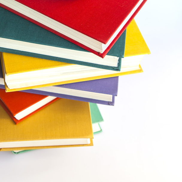 Rough pile of vintage books in multi-colored covers - Photo, Image